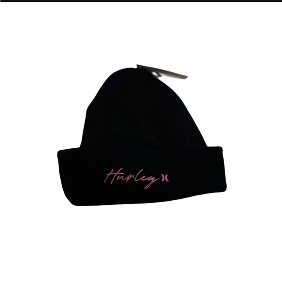 Women’s NWT Black & Pink Hurley Hat / Beanie - Picture 2 of 3